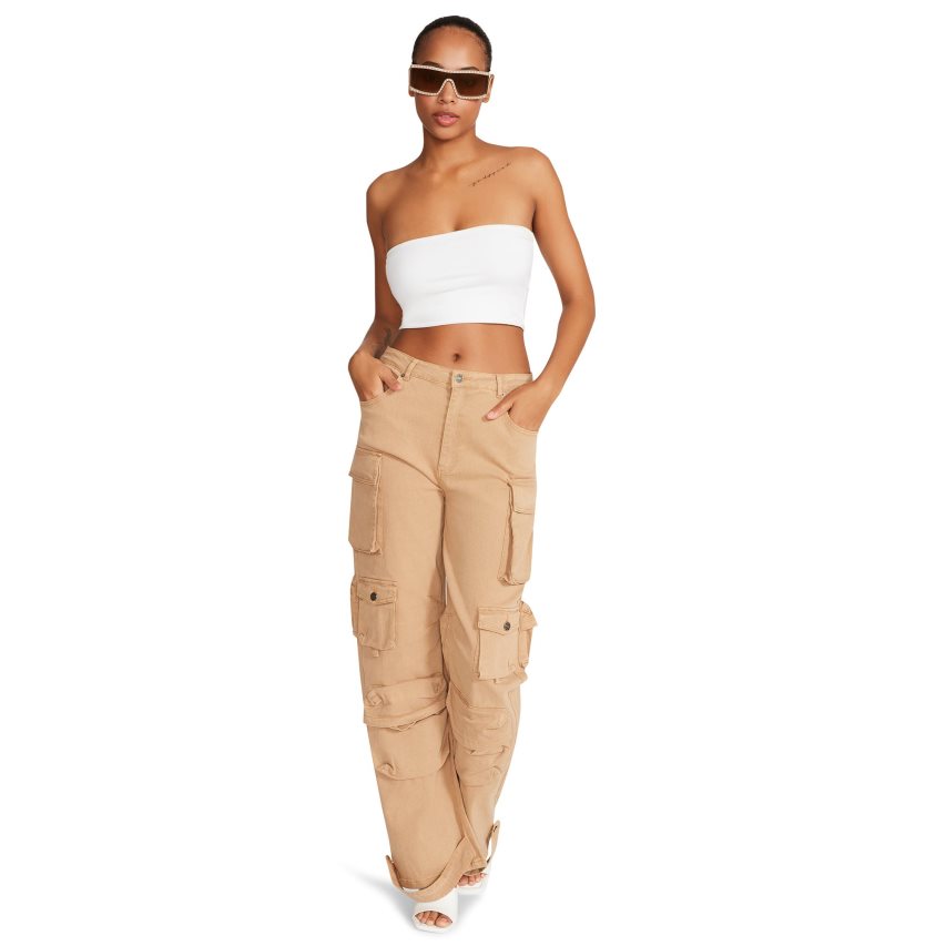 Khaki Steve Madden Brody Women\'s Pants | PH 4816CLT